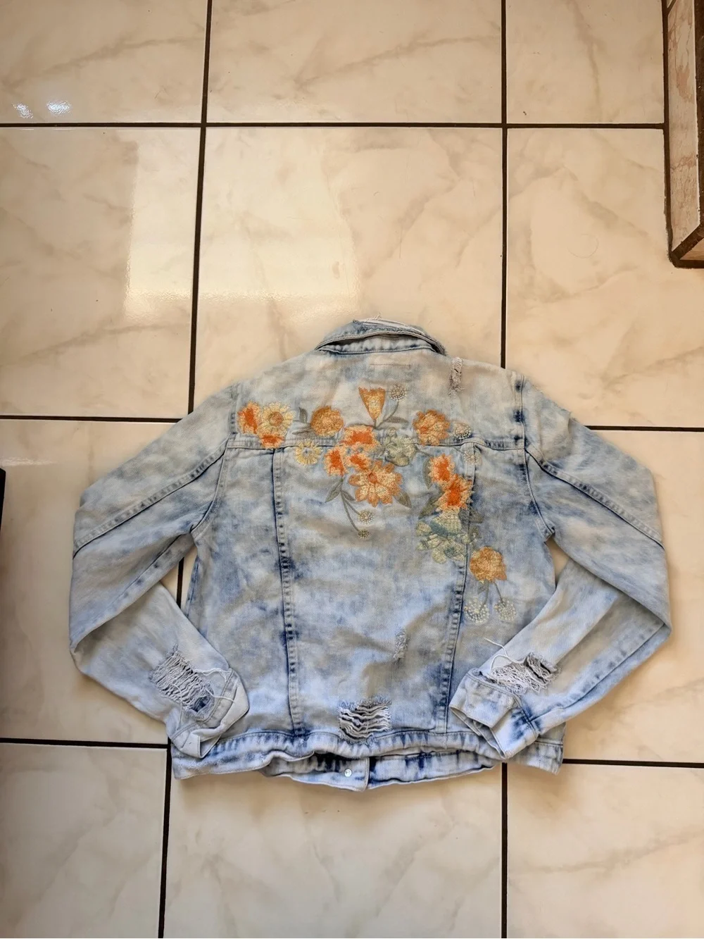 Distressed Light Blue Denim Jacket - Kids